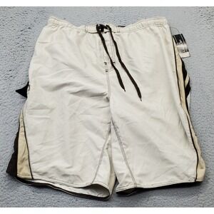 Architect Swim Board Shorts Mens Large Tan Mesh Lined Surf Spring Beach Stretch